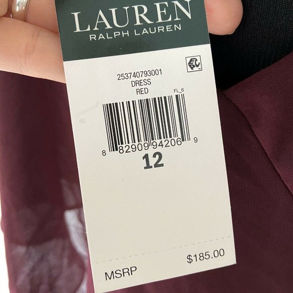 NWT Ralph Lauren Womens Dress Evening Ruffle X56 - Picture 9 of 9